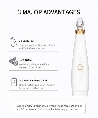 Blackhead Remover Face Deep Pore Cleaner Removal Vacuum Suction Facial SPA Diamond Beauty Care Tool Skin Care