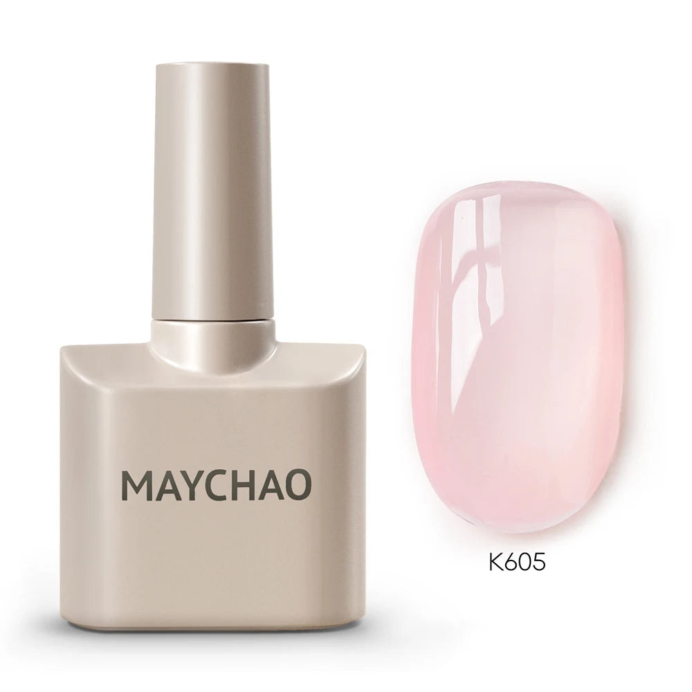 MAYCHAO Vernis à Ongles Gel Transparent Glacé 12ML 31 Couleurs, Semi-Permanent Soak Off UV LED