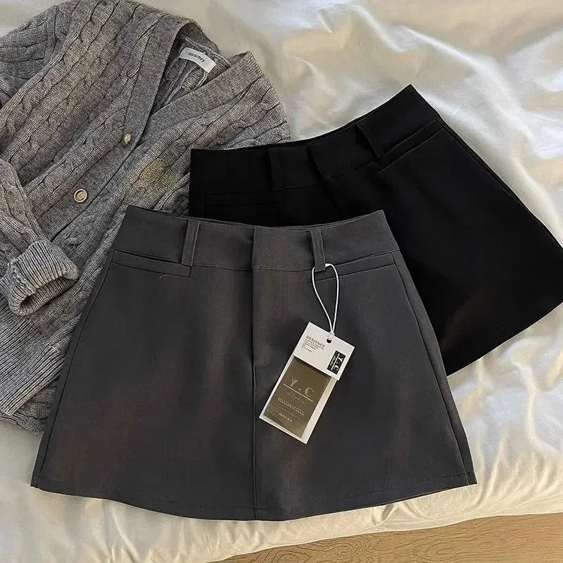 Mini Jupe Streetwear Noire — Style Preppy Tendance Femme