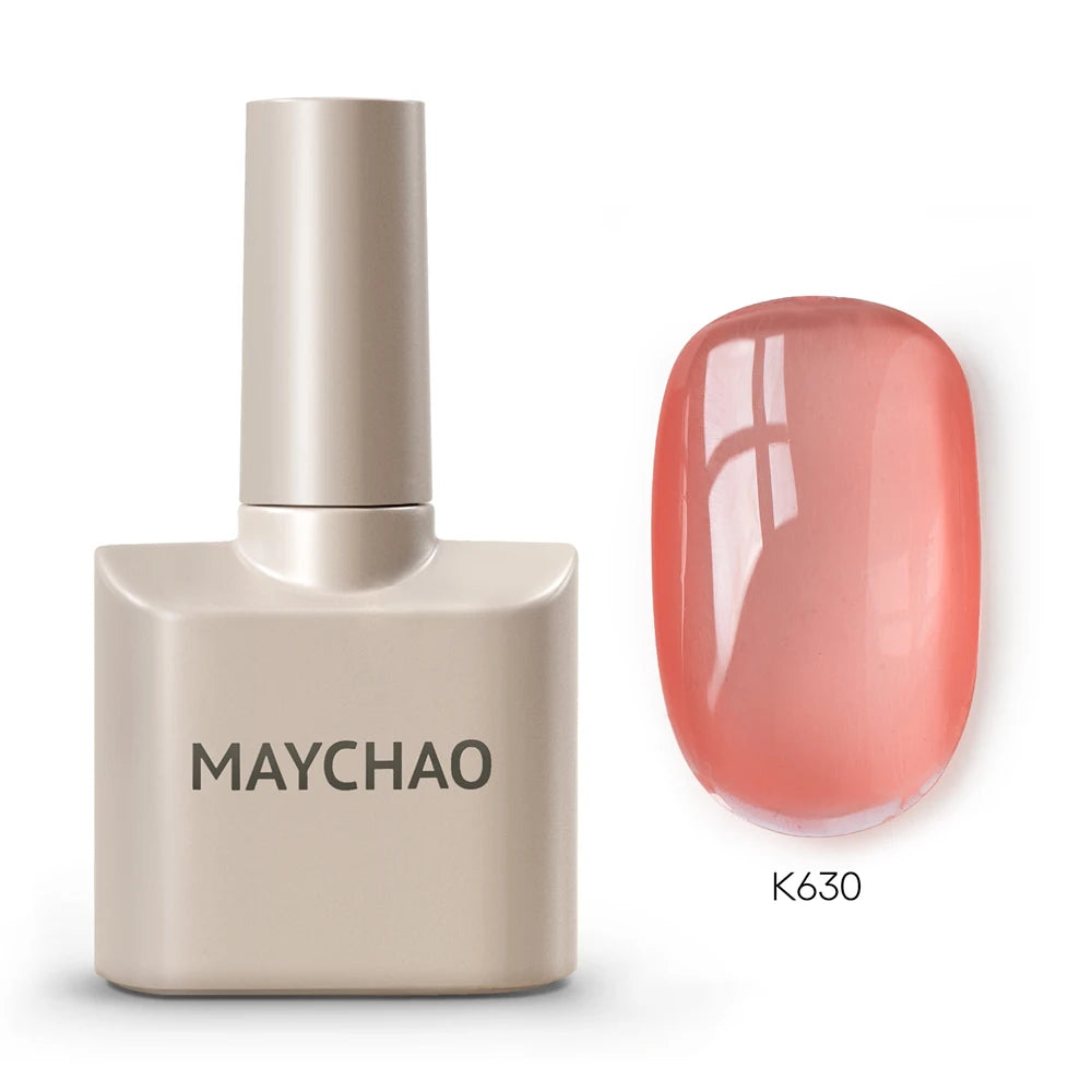 MAYCHAO Vernis à Ongles Gel Transparent Glacé 12ML 31 Couleurs, Semi-Permanent Soak Off UV LED