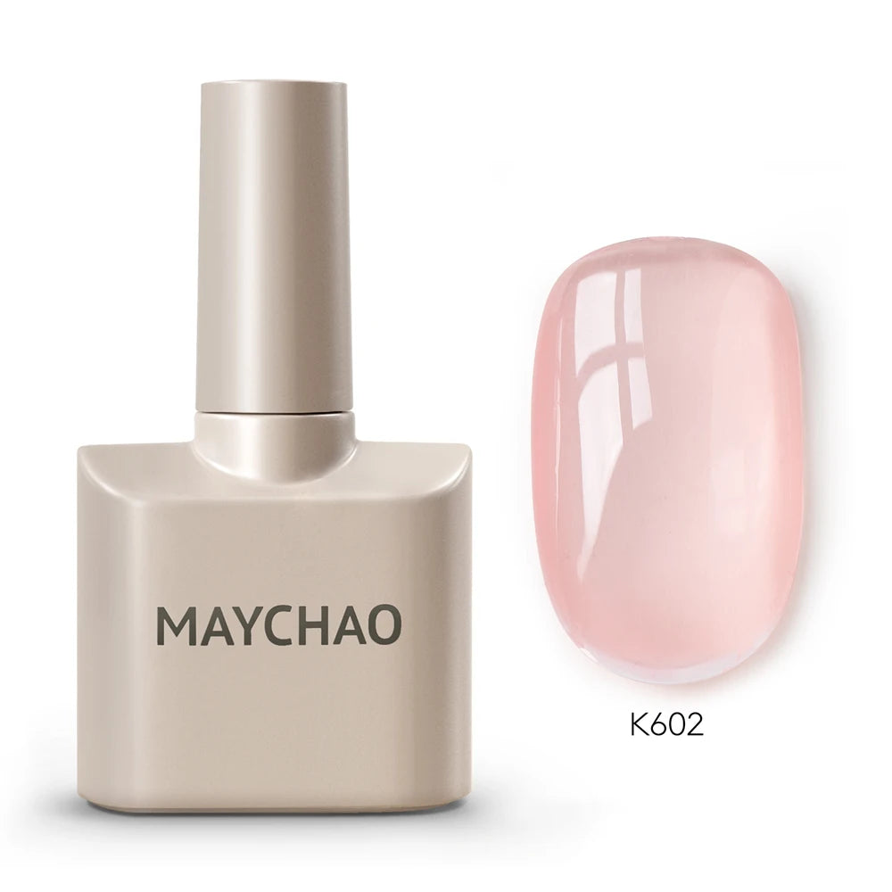 MAYCHAO Vernis à Ongles Gel Transparent Glacé 12ML 31 Couleurs, Semi-Permanent Soak Off UV LED