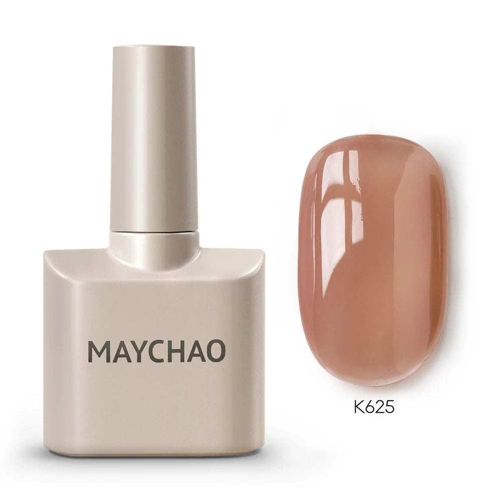 MAYCHAO Vernis à Ongles Gel Transparent Glacé 12ML 31 Couleurs, Semi-Permanent Soak Off UV LED