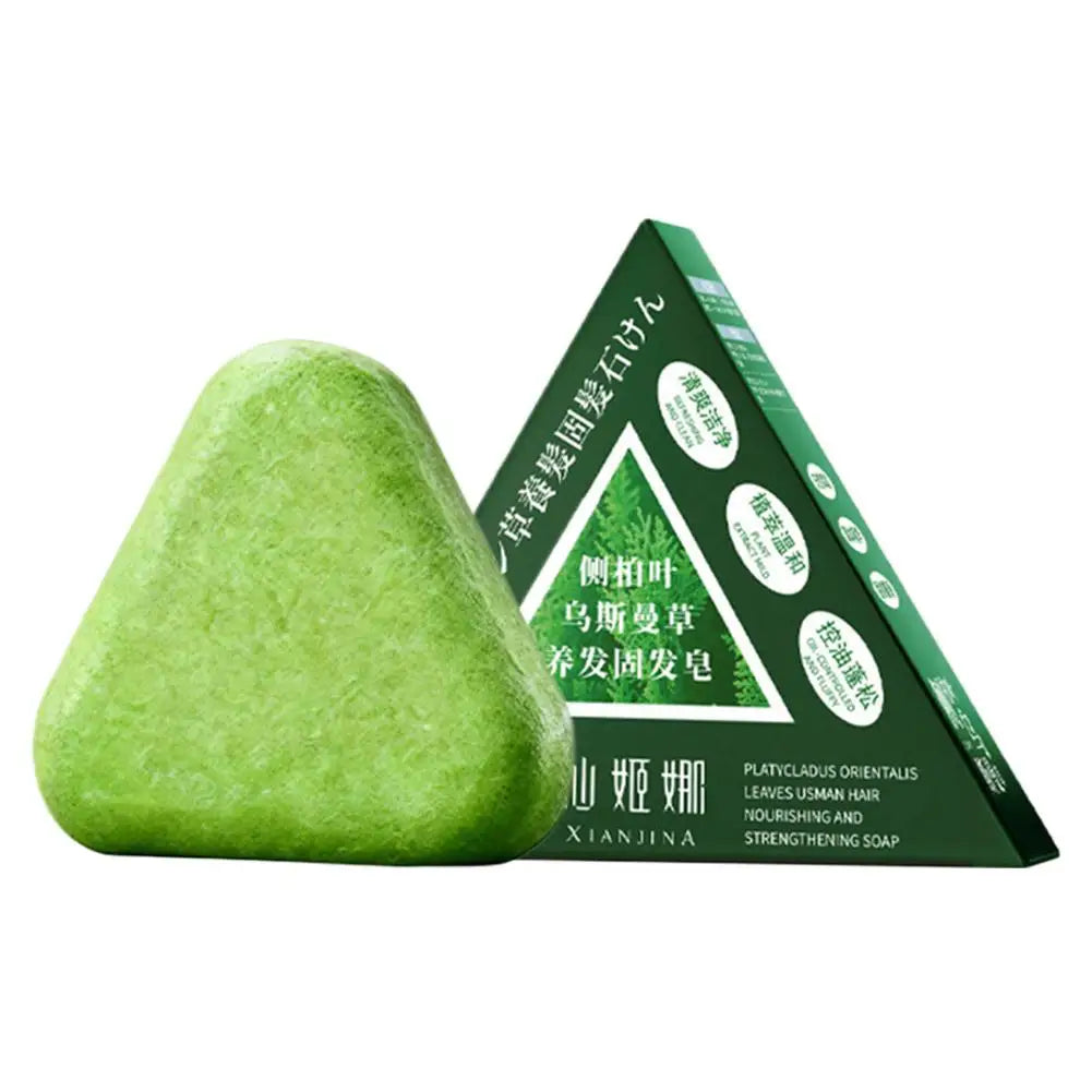 Natural Solid Shampoo — Herbs & Usman Grass — Anti-Hair Loss & Sebum Control