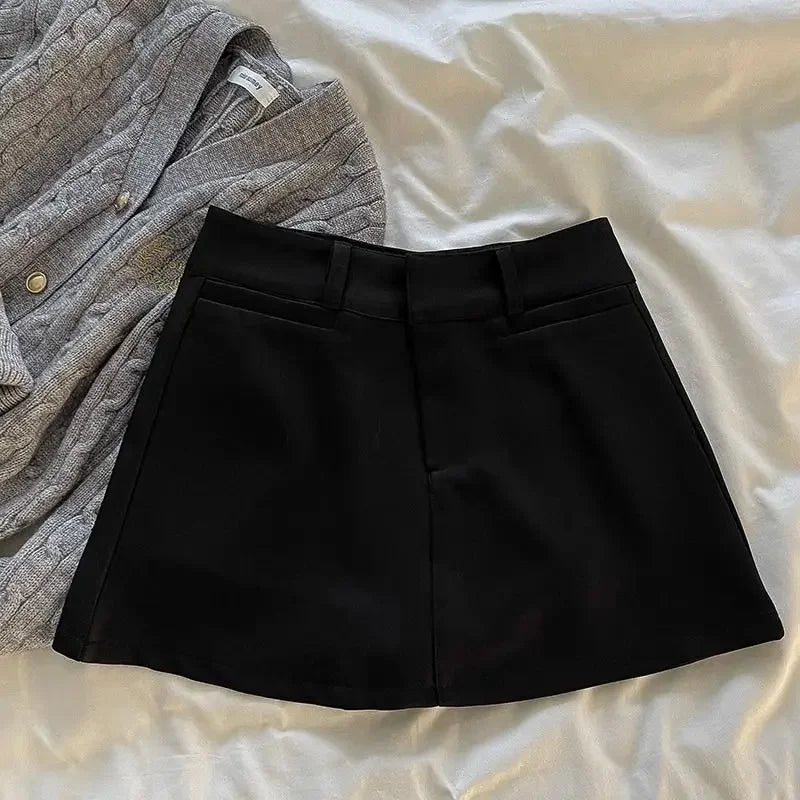 Mini Jupe Streetwear Noire — Style Preppy Tendance Femme