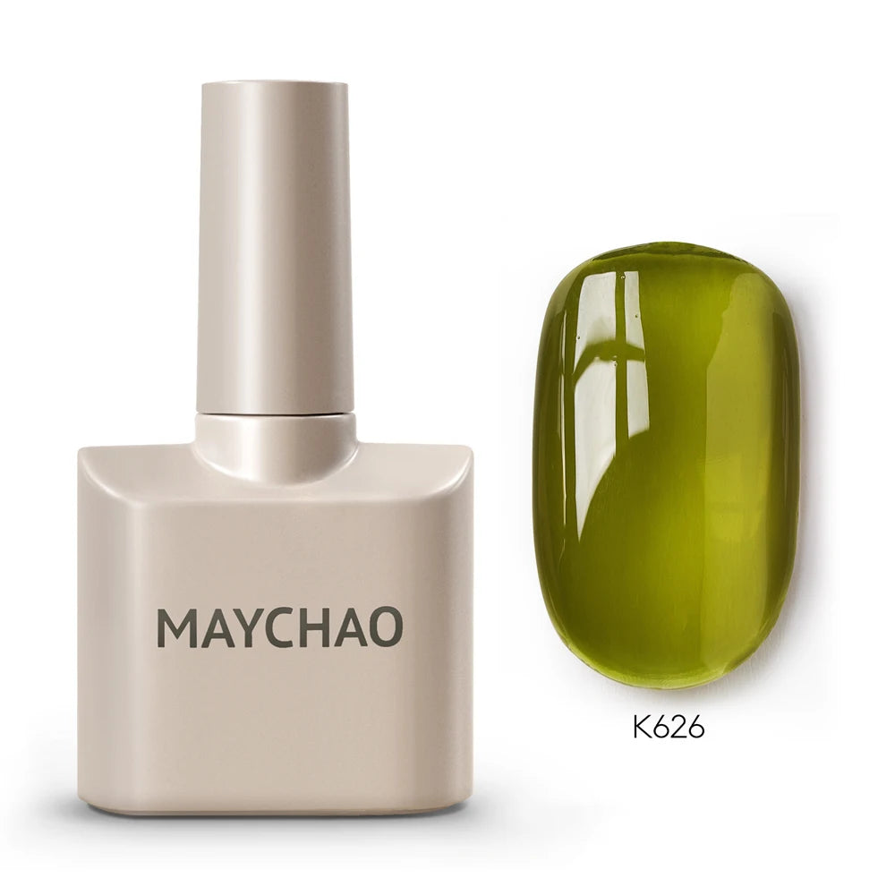 MAYCHAO Vernis à Ongles Gel Transparent Glacé 12ML 31 Couleurs, Semi-Permanent Soak Off UV LED