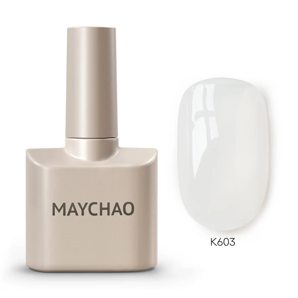 MAYCHAO Vernis à Ongles Gel Transparent Glacé 12ML 31 Couleurs, Semi-Permanent Soak Off UV LED