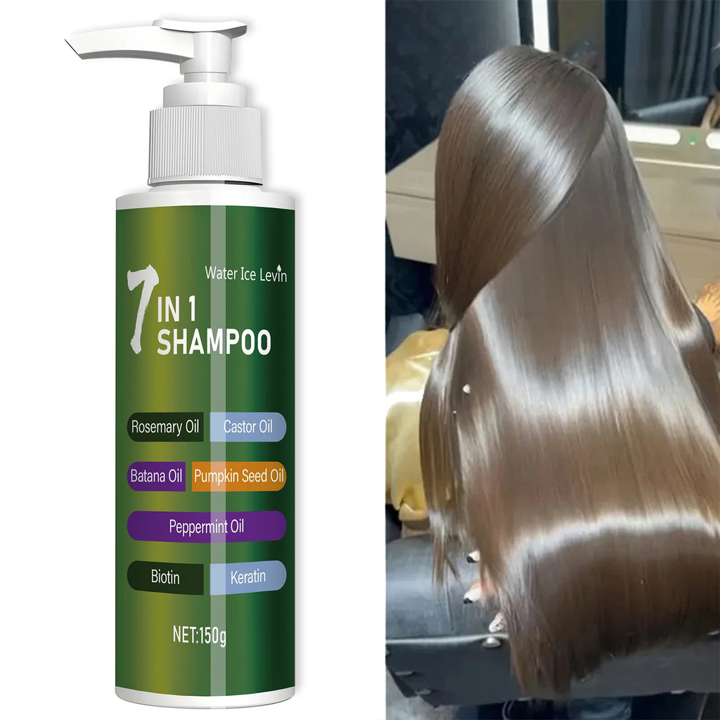 Shampooing 7-en-1 — Romarin, Batana & Huile de Ricin — Tous Types de Cheveux