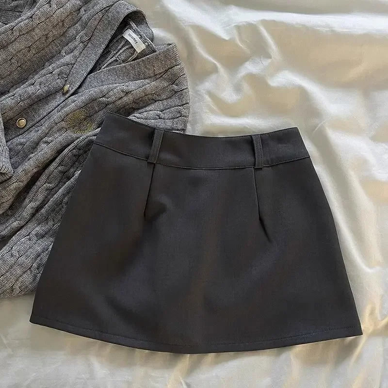 Mini Jupe Streetwear Noire — Style Preppy Tendance Femme