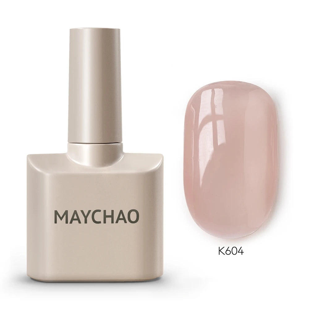 MAYCHAO Vernis à Ongles Gel Transparent Glacé 12ML 31 Couleurs, Semi-Permanent Soak Off UV LED