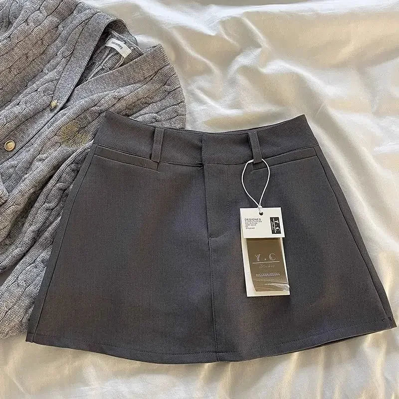 Mini Jupe Streetwear Noire — Style Preppy Tendance Femme