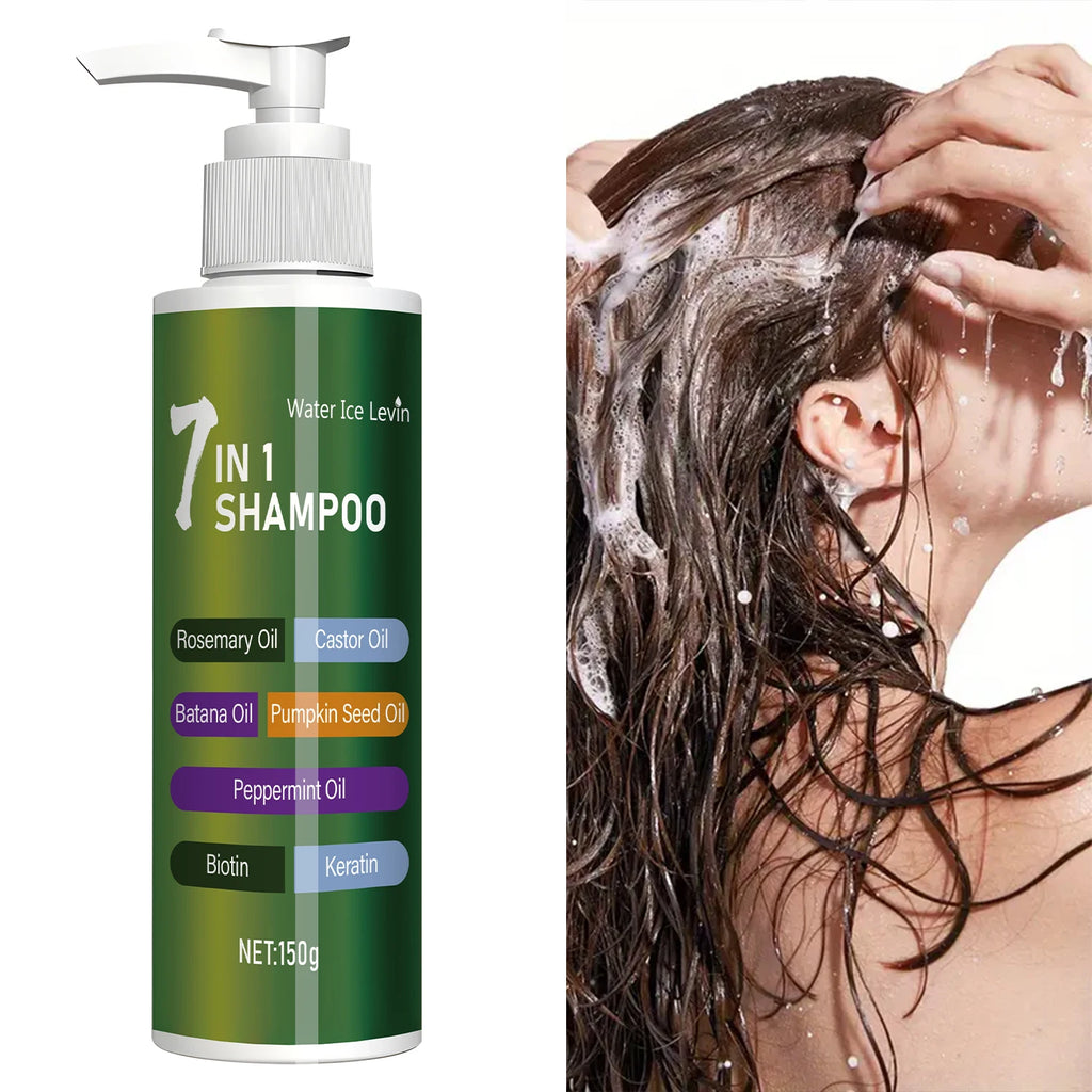 Shampooing 7-en-1 — Romarin, Batana & Huile de Ricin — Tous Types de Cheveux