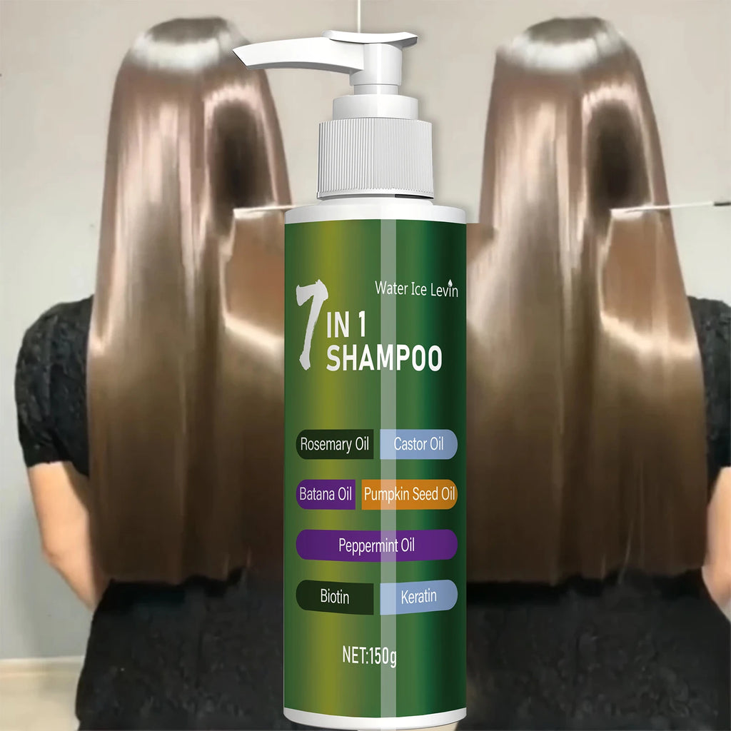 Shampooing 7-en-1 — Romarin, Batana & Huile de Ricin — Tous Types de Cheveux