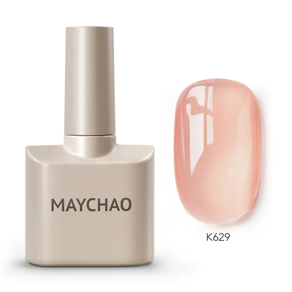 MAYCHAO Vernis à Ongles Gel Transparent Glacé 12ML 31 Couleurs, Semi-Permanent Soak Off UV LED