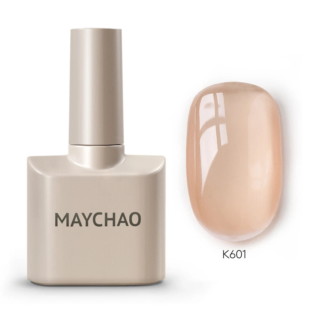MAYCHAO Vernis à Ongles Gel Transparent Glacé 12ML 31 Couleurs, Semi-Permanent Soak Off UV LED