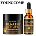 Masque Capillaire Professionnel Kératine & Huile Essentielle — Réparateur Cheveux Secs & Abîmés