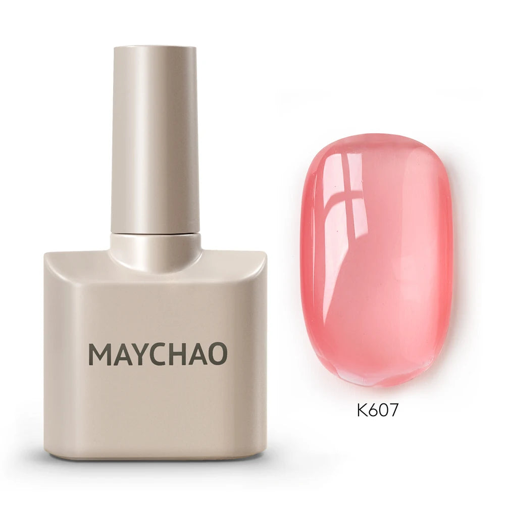 MAYCHAO Vernis à Ongles Gel Transparent Glacé 12ML 31 Couleurs, Semi-Permanent Soak Off UV LED