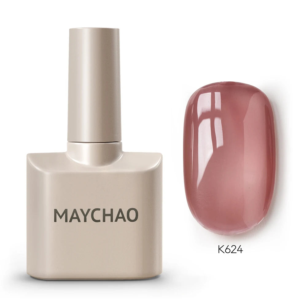 MAYCHAO Vernis à Ongles Gel Transparent Glacé 12ML 31 Couleurs, Semi-Permanent Soak Off UV LED