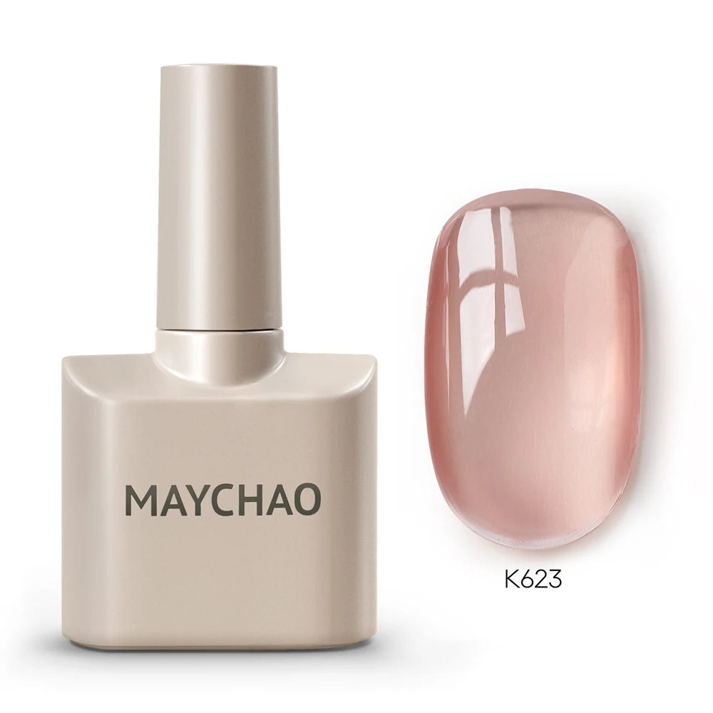 MAYCHAO Vernis à Ongles Gel Transparent Glacé 12ML 31 Couleurs, Semi-Permanent Soak Off UV LED