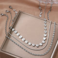 Collier Bohème Triple Rang — Chaîne Clavicule Acier Inoxydable