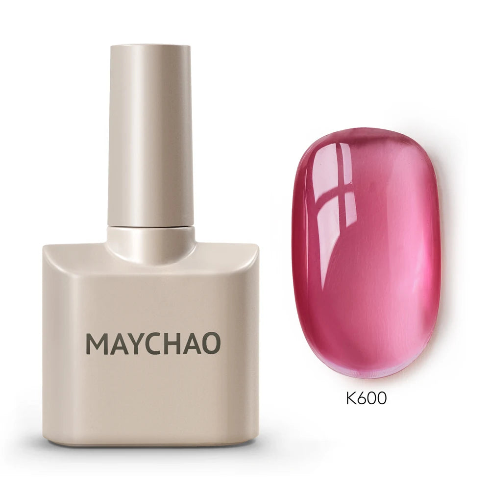 MAYCHAO Vernis à Ongles Gel Transparent Glacé 12ML 31 Couleurs, Semi-Permanent Soak Off UV LED