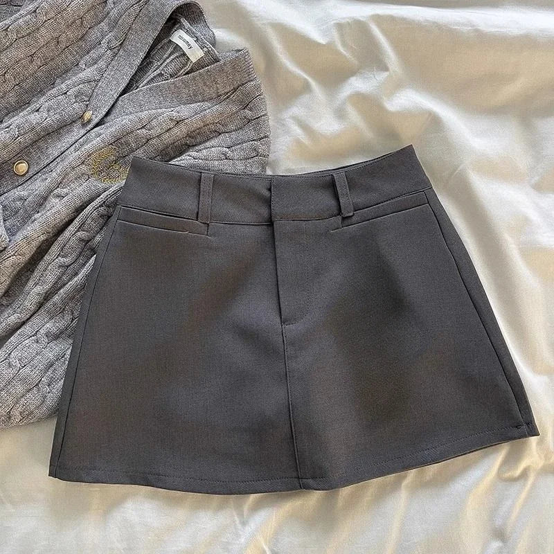 Mini Jupe Streetwear Noire — Style Preppy Tendance Femme